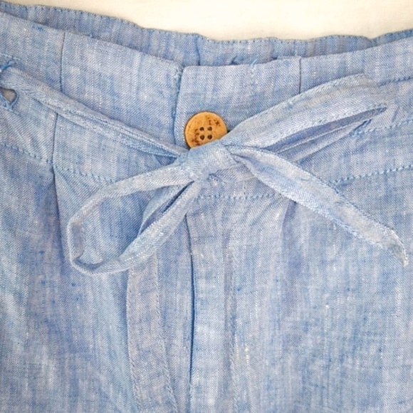 St. Tropez West Linen Paperbag waist shorts sz: XL - Picture 3 of 8